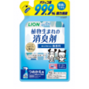 Lion獅王 快速除臭 寵物用植物性無香料除臭補充裝 320ml