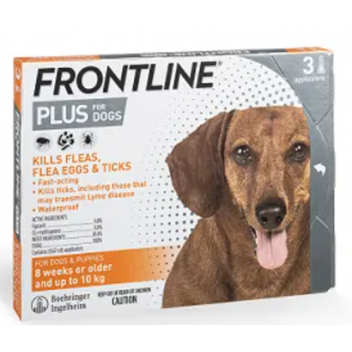 Frontline Plus  - 犬用殺蚤防牛蜱滴劑 3支裝 小型犬 10公斤以下