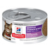 Hill's 希爾思 Science Diet 皮膚腸胃敏感 鴨肉, 佐燉菜配方 成貓罐頭 2.9oz / 24罐 (608490)