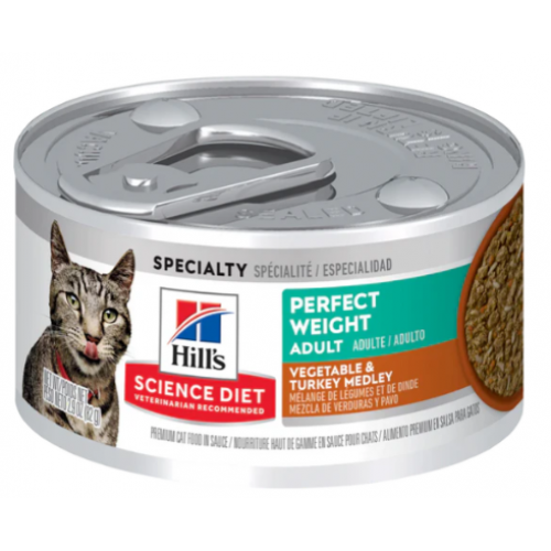 Hill's Science Diet Adult - 成貓 完美體重 蔬菜火雞肉主食罐 2.9oz / 24罐 (608492) Hill's Science Diet Adult - 成貓 完美體重 蔬菜火雞肉主食罐 2.9oz / 24罐 (608492)