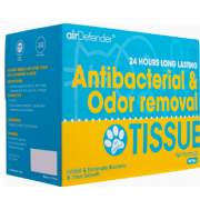 airDefender 氣淨達 24小時長效除臭抗菌寵物濕紙巾 (17.5 x 12 cm) 30pcs 獨立包裝
