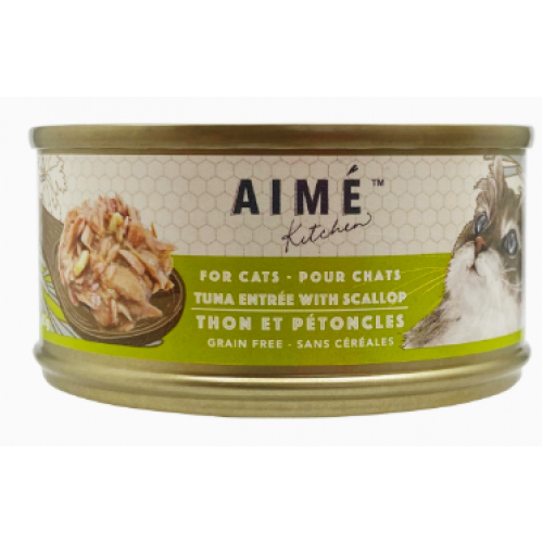 Aimé Kitchen 無穀營養貓罐 -啖啖肉補水系列 ［吞拿魚配扇貝］85g