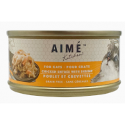 Aimé Kitchen 無穀營養貓罐 -啖啖肉補水系列［雞肉配蝦仁］85g