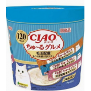 CIAO SC-214「超奴」吞拿魚魚海鮮綜合 3種味 **去毛球** (14g /120本)