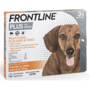 Frontline Plus 犬用殺蚤除牛蜱滴劑 (10kg 以下) 1盒3支