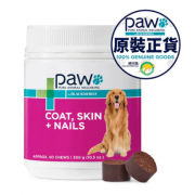 PAW - 狗狗毛髮、皮膚和指甲咀嚼片 300g - 60 粒