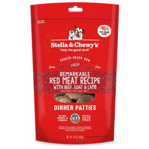 Stella & Chewy's 凍乾成犬糧 - 非凡紅肉(牛肉、山羊及羊肉配方) 14oz